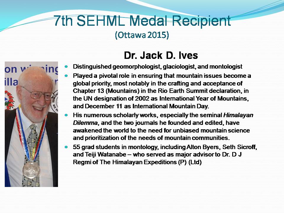 Slide #28, Sir Edmund Hillary Mountain Legacy Medal 2017 presentation event