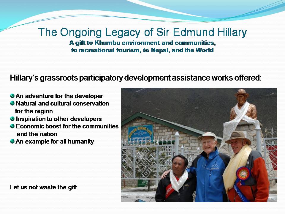 Slide #37, Sir Edmund Hillary Mountain Legacy Medal 2017 presentation event