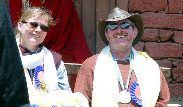 Helen Cawley and Michael Schmitz, winners of first Sir Edmund Hillary Mountain Legacy Medal